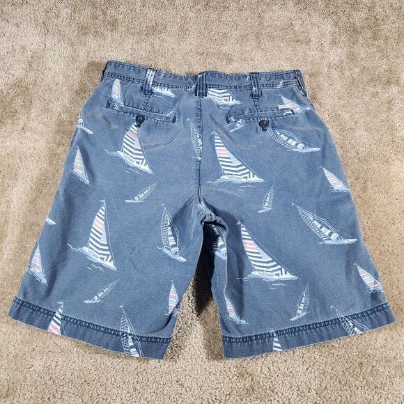 IZOD SALTWATER PRINTED SAILING BOATS SHORTS BLUE FADE MEN’S 34 #29 - Picture 4 of 7